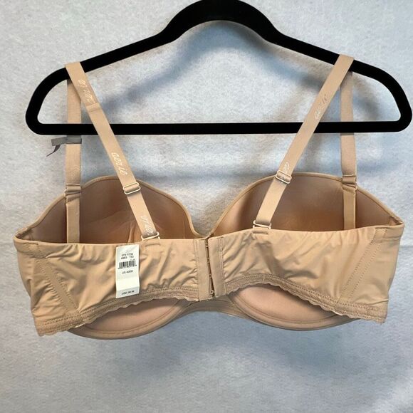 NWT AERIE Convertible Strapless Bra Size 40DD Nude Multiway Padded Underwire - Picture 4 of 10